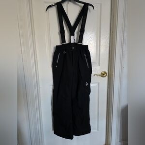 Gerry Boys Youth Black Snow Pants with Suspenders Large 14 16 NWOT
